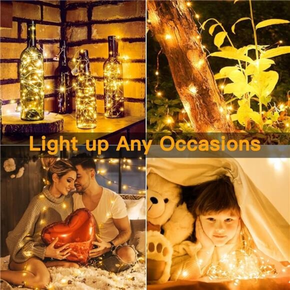 6Pack Fairy Lights Battery Operated 7ft 20 LED Mini String Lights Twinkle Lights - Picture 7 of 8
